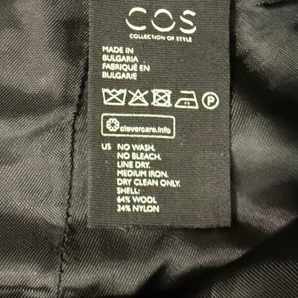 COS Navy Blue Slim Skinny Wool Blend Ankle Trousers Pants size 6 Professional - Picture 9 of 10